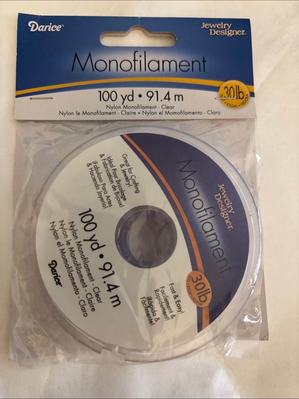 Darice Clear Monofilament Nylon Thread 100 yards